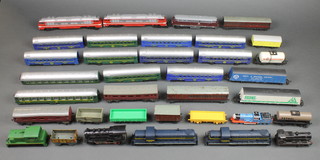 5 Yugoslavian double headed electric diesel locomotives (2 f) and a collection of rolling stock
