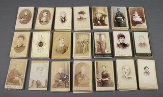 A collection of various Carte de Visite portrait photographs