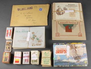 Various albums of cigarette cards and tea cards 