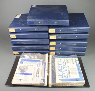 12 various albums of Leicester City Football Club programmes dating from 1968-1982 
