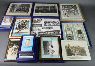 A collection of framed group photographs and other photographs relating to Leicester City Football Club