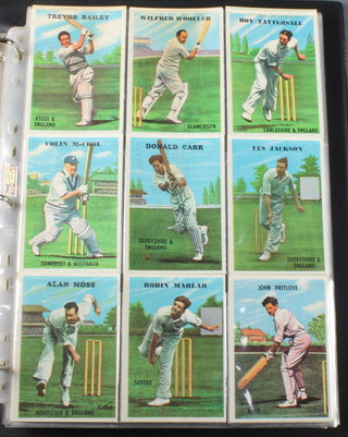 An album of various ABC Trade Cards Cricketers 1959 and Cricketers 1961 Test Series