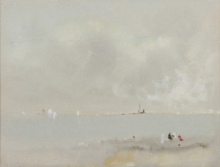H B Brabazon, watercolour, "The Lagoon Venice" monogrammed and bearing a label on verso 7" x 9"  