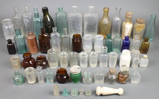 A collection of Victorian and later bottles and jars 