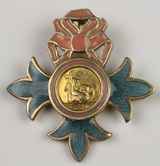 An enamelled British Empire brooch