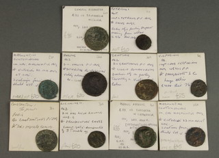 A Tetricus Salus bronze coin and 9 other Roman coins