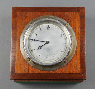 A 1930's car clock with silvered 3" dial with Roman numerals marked P191.405 