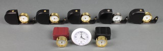 7 various travelling alarm clocks