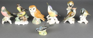 A Beswick figure of an owl 286 5" and 6 other bird groups