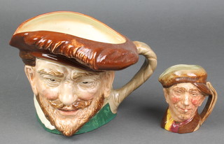 Two Royal Doulton character jugs - Drake 6" and Arry 3 1/4" 