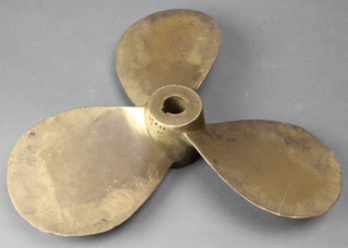 A "bronze" 3 bladed ships propellor marked 18 AD LH 17" 