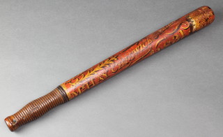 A Victorian red painted Special Constable's truncheon marked Mr Harry Chiswick Commandant  5th November 1831 Special Constable's Staff 29" 