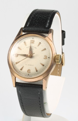 A gentleman's Favre-Leuba Sandow steel cased wristwatch with seconds at 6 o'clock, 2 others 