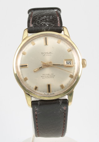 A gentleman's gilt cased Oris Super calendar wristwatch, a Tosal automatic ditto  