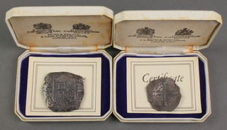 2 Lucayan Beach private treasure trove coins, retailed by Spinks in original boxes with leaflet  