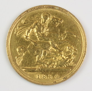 A Victorian half sovereign 1894  