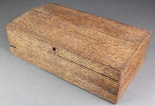 A 19th Century Anglo Indian ribbed mahogany writing slope with hinged lid 4 /1"h x 15"w x 9"d 