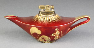 A Carltonware Rouge Royale cigarette lighter in the form of a magic lamp 