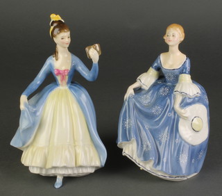 2 Royal Doulton figures - Hilary HN2335 7" and Leading Lady HN2269 7" 