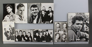 A black and white photograph of Adam Faith, ditto Cliff Richard, Bob Conrad, various black and white photographs of The Shadows, The Rolling Stones, Billy J Kramer, Frank Ifield, Vincent Edwards and The Dakotas 