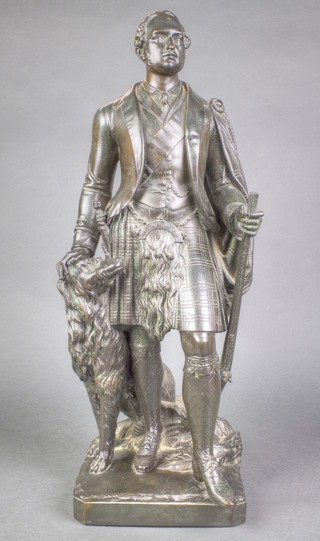 William Theed, 1804-1891 a bronze figure Albert Prince Consort in highland dress, the base signed W Theed SC 1863 Elkingtons 20"h 
