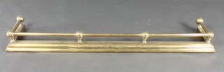 A Victorian brass railed fire curb 10 1/2"d x 53"l 