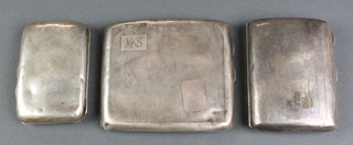 3 silver cigarette cases 192 grams 