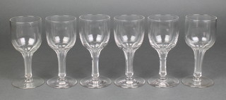 A set of 6 wines with hollow stems 5 1/2" 