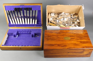 A quantity of silver plated cutlery and 2 canteens