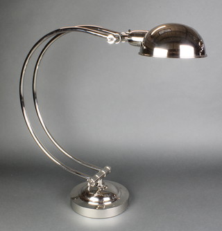 An Art Deco style plated table lamp 