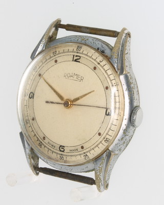 A gentleman's steel cased Roma wristwatch 