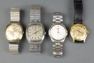 A gentleman's gilt cased Mu Du automatic wristwatch and 3 others