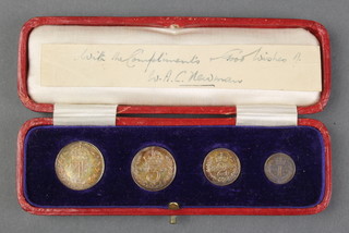 A set of Maundy money 1923, in original Moroccan case 