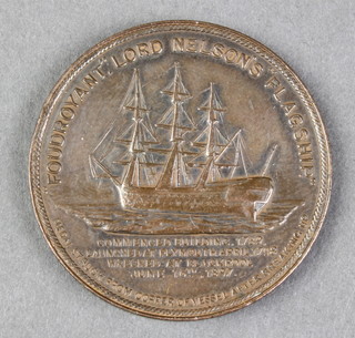 A bronze restrike Admiral Lord Nelson commemorative coin, dated 1905 