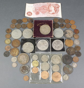 A George V crown 1935 and minor UK coins