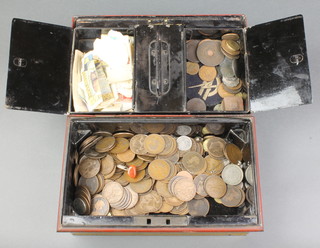 A quantity of coins, mainly UK