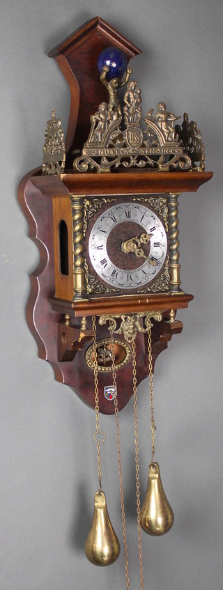 A striking Dutch Zaanes wall clock 