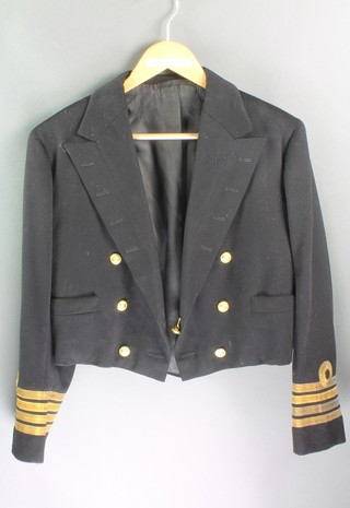 A Royal Naval Captain's mess dress tunic by Gieves marked G M Hines 