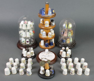 A quantity of collectors thimbles including Wedgwood Jasperware 