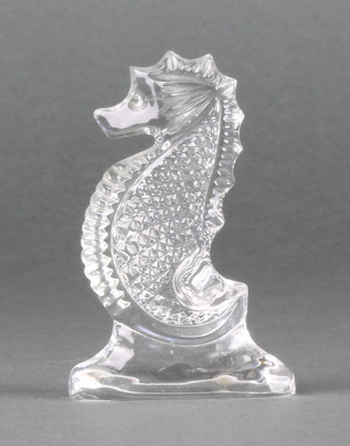 A Waterford crystal figure of a sea horse 2 1/2" 
