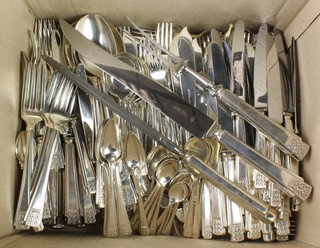 A large quantity of modern silver plated cutlery 