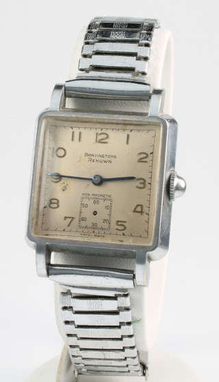 A gentleman's steel cased Cyma Tri-plex wristwatch with seconds at 6 o'clock and 3 other watches