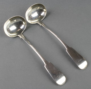 A pair of George IV Scottish provincial silver toddy ladles, circa 1830, maker Alexander Cameron, 6 1/2", 64 grams