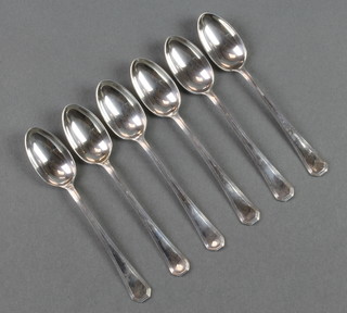 A set of 6 Art Deco silver coffee spoons Sheffield 1934/36, 90 grams