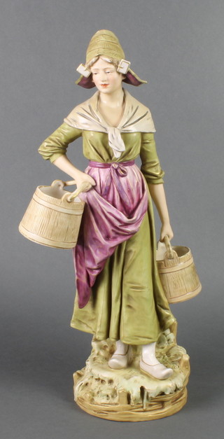 A Royal Dux figure of a water carrier, 1010, 18" 