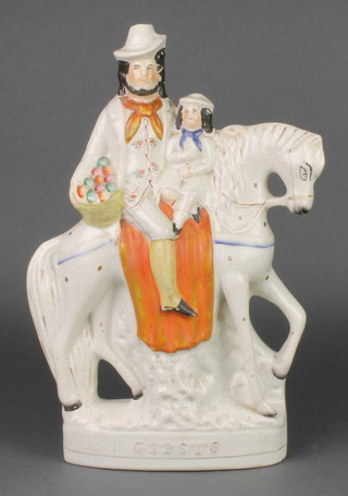 A Victorian Staffordshire figure group - Gypsies 14" 