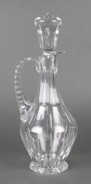 A Cristallerie Lorraine, France, ewer and stopper 15 1/2" 
 