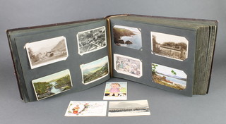 A large album of postcards