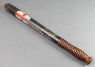 233 Holborn, a turned and painted wooden 19th Century City of London truncheon 