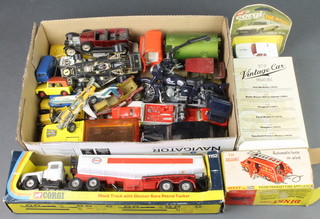 A Dinky 286 Ford Transit Fire Appliance boxed, a Corgi Junior no.32 Jaguar XJS, various other toy cars 